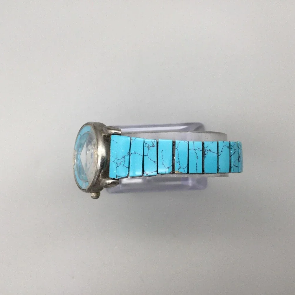 Vintage Gitano Womens Watch 25mm Blue Dial Stretch Band Rivoli New Battery